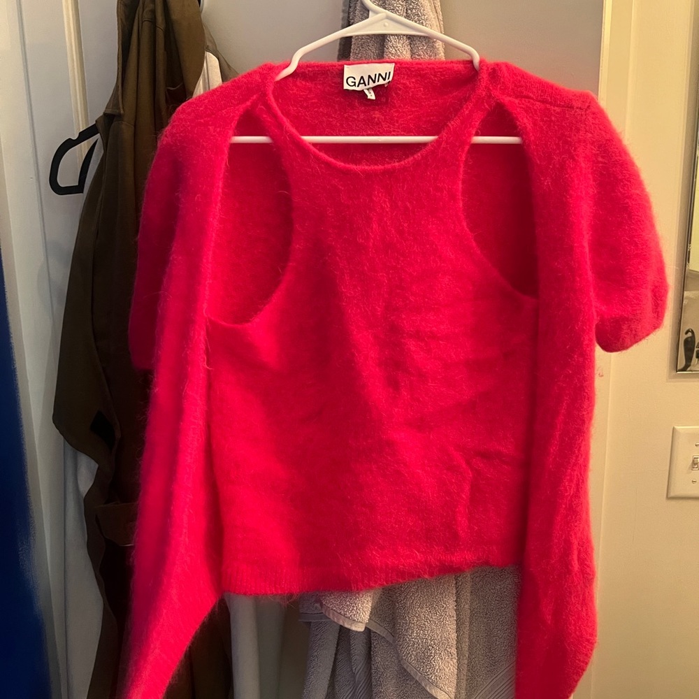GANNI mohair sweater.